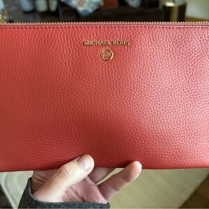 Michael Kors Red Leather Wristlet NWOT